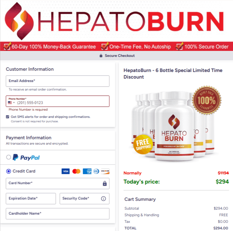 HepatoBurn USA Checkout
